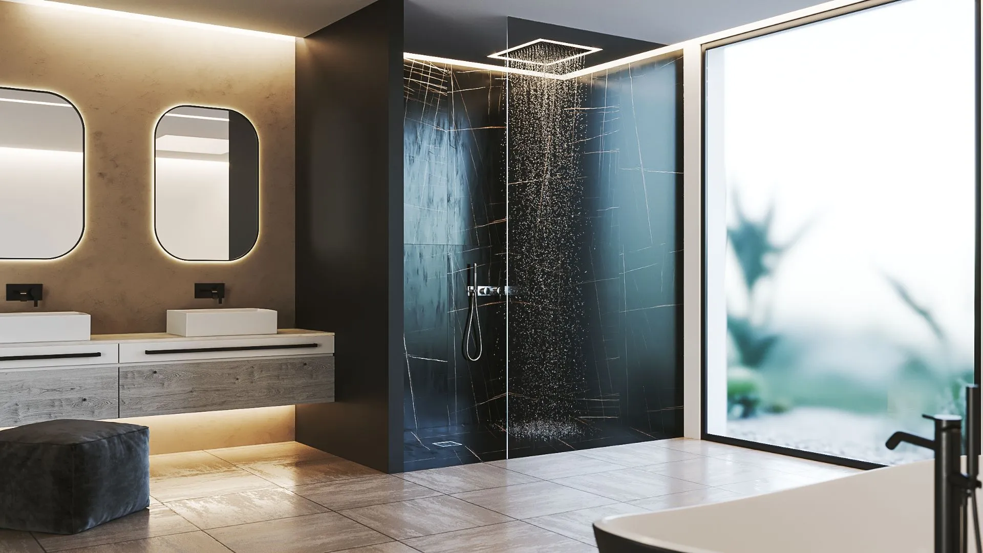 bagno design tfl franzoni doccia vista ampia