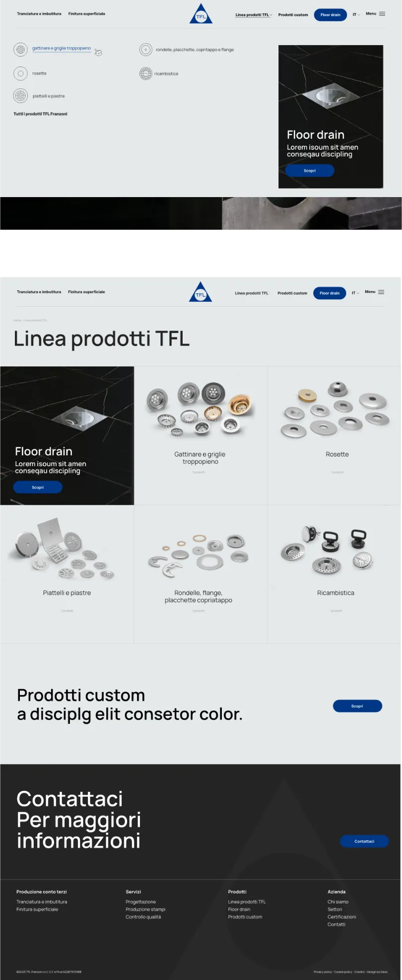 sito web tfl franzoni drenaggio pavimento